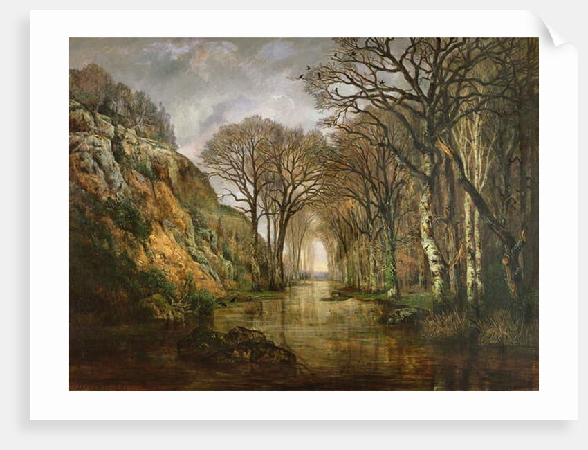The Erdre, Winter, 1857 by Charles Leroux