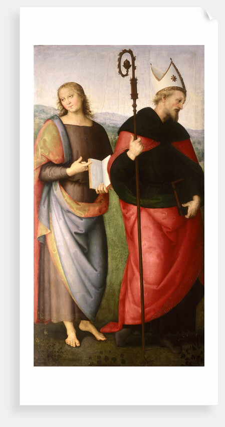 St. John the Evangelist and St. Augustine of Hippo, c.1502-21 by Pietro Perugino