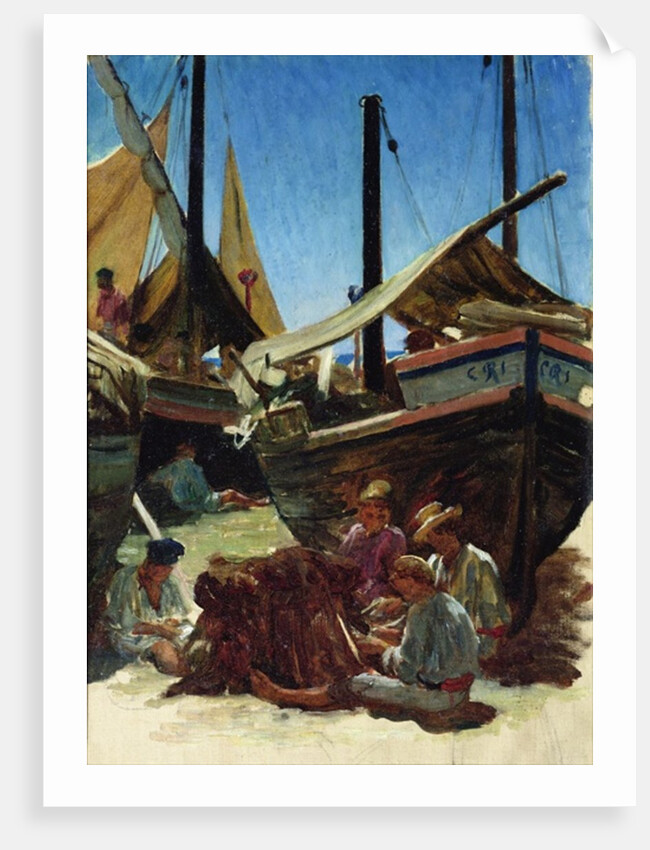 Anzio, The Port by Antoine Auguste Ernest Herbert or Hebert