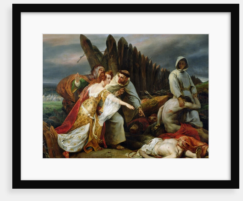 Edith Finding the Body of Harold, 1828 by Emile Jean Horace Vernet