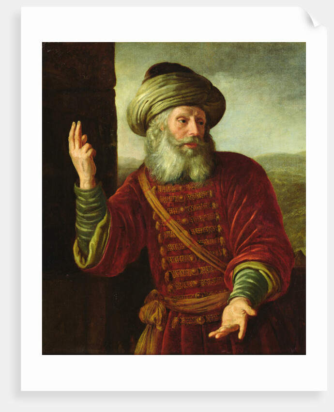 Portrait of an Old Man in an Extravagant Costume by Jan Victors