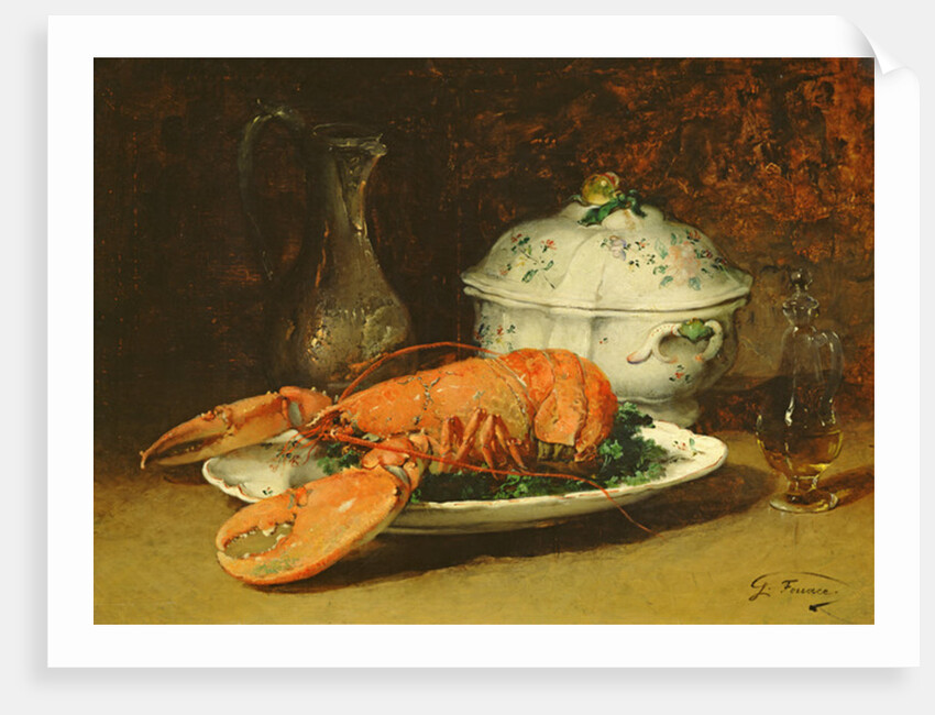 Still Life with a Lobster and a Soup Tureen by Guillaume Romain Fouace