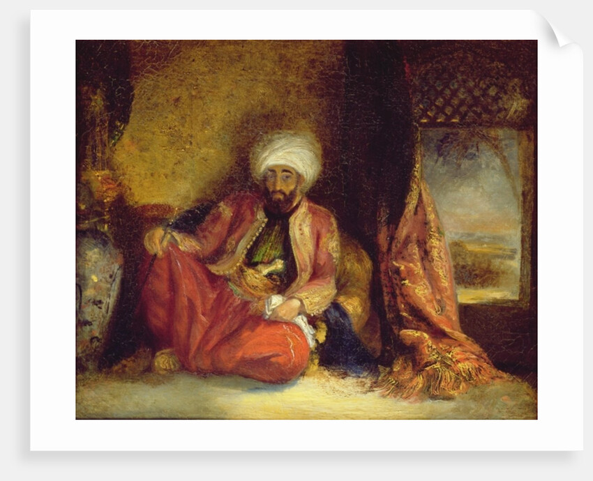 A Turk Smoking a Pipe by Henri Decaisne