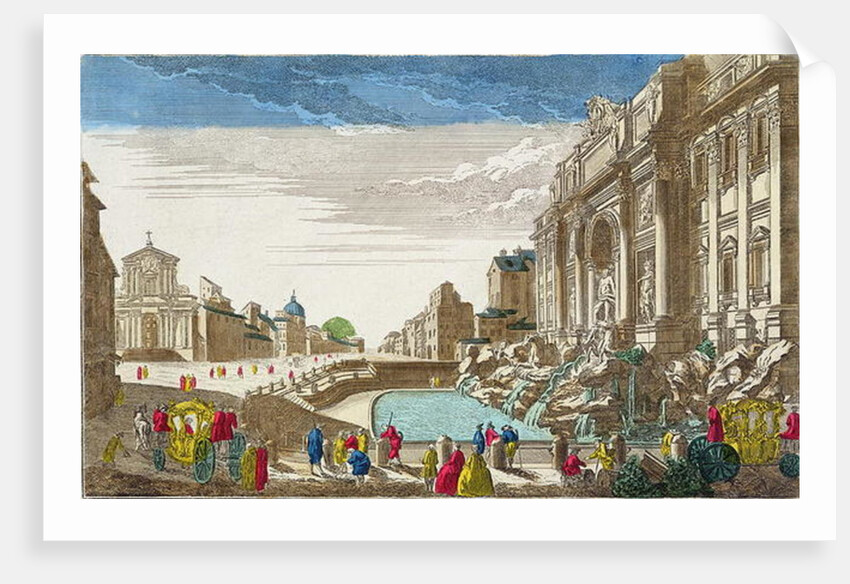 The Trevi Fountain, Rome by French School