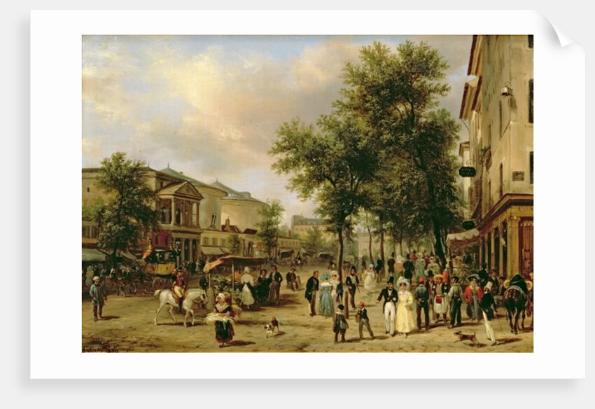 View of Boulevard Montmartre, Paris, 1830 by Giuseppe Canella