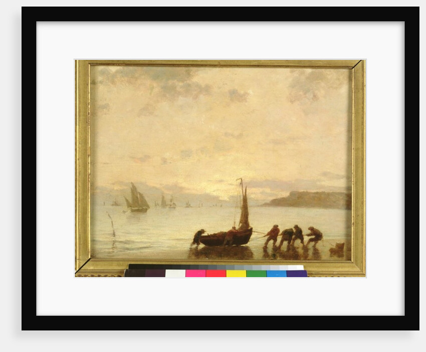 Return from Fishing with Setting Sun by Eugene Louis Boudin