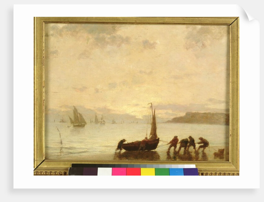 Return from Fishing with Setting Sun by Eugene Louis Boudin