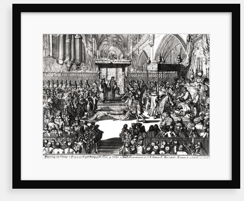 The Coronation of King George I at Westminster Abbey, 31st October 1714 by Anonymous