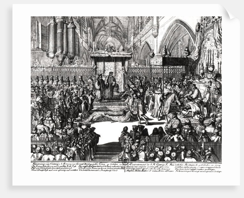 The Coronation of King George I at Westminster Abbey, 31st October 1714 by Anonymous