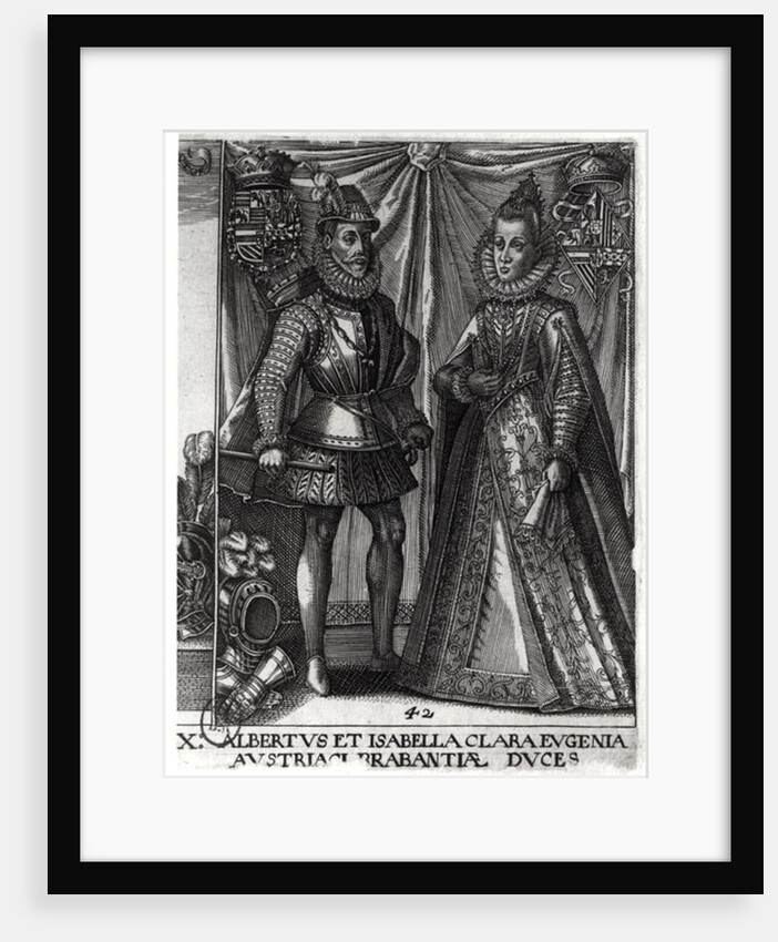 Portrait of Albert, Archduke of Austria and his wife Isabella Clara Eugenia Archduchess of Austria, 1613 by Austrian School