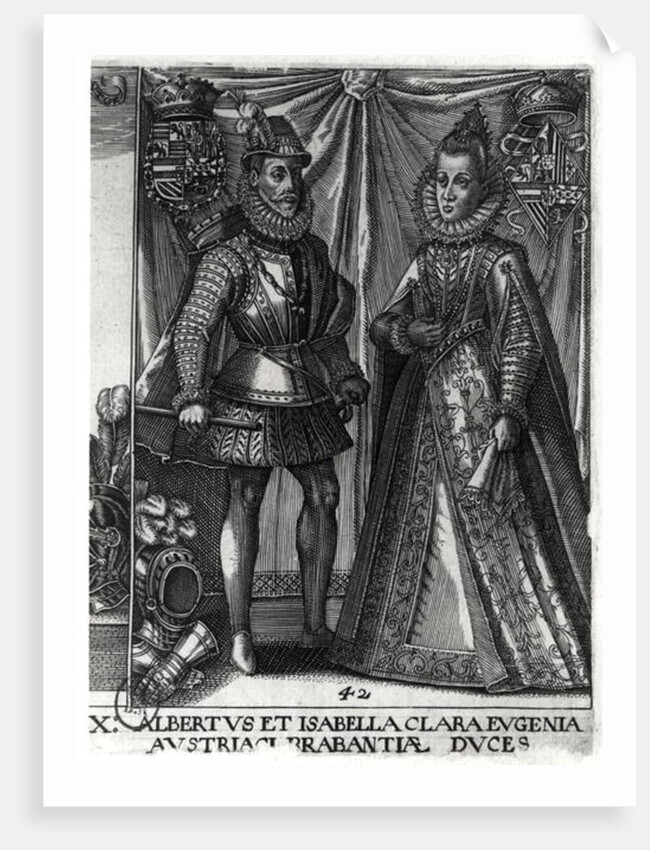 Portrait of Albert, Archduke of Austria and his wife Isabella Clara Eugenia Archduchess of Austria, 1613 by Austrian School