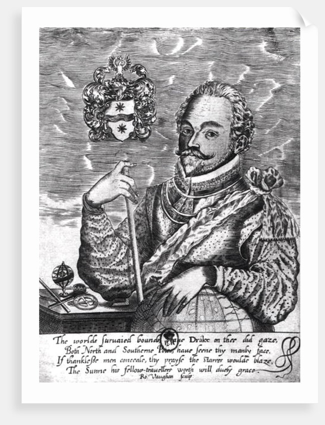 Portrait of Sir Francis Drake by Robert Vaughan