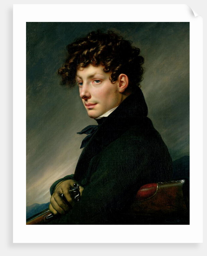 Portrait of a Young Man as a Hunter, 1811 by Anne Louis Girodet de Roucy-Trioson