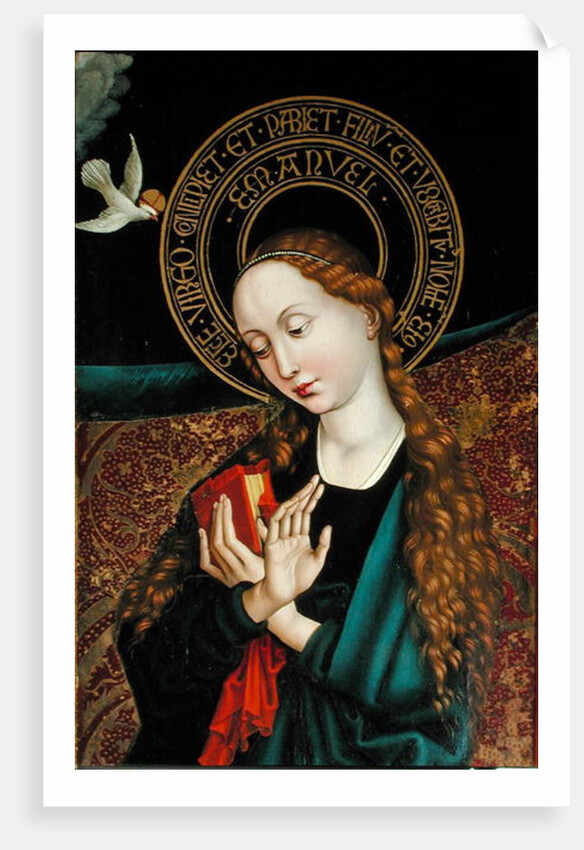 Detail of the Virgin from the Annunciation by Martin Schongauer