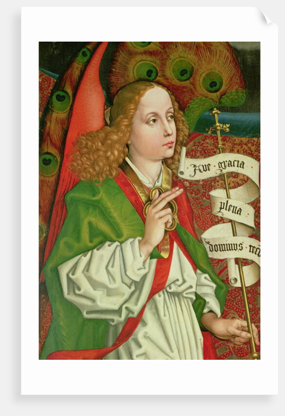 Detail of the Archangel Gabriel by Martin Schongauer