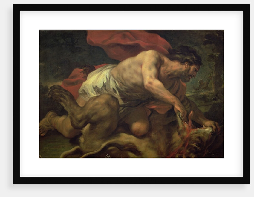 Samson and the Lion by Luca Giordano