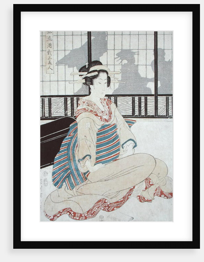 Seated Courtesan by Kikukawa Eizan