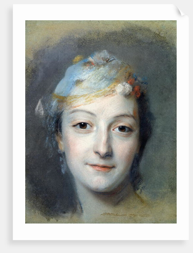 Portrait of Marie Fel 1757 by Maurice Quentin de la Tour