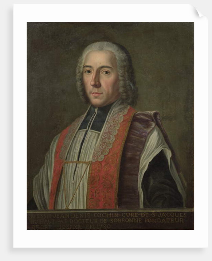 Portrait of Jacques Denis Cochin Founder of the Hopital Saint-Jacques by French School