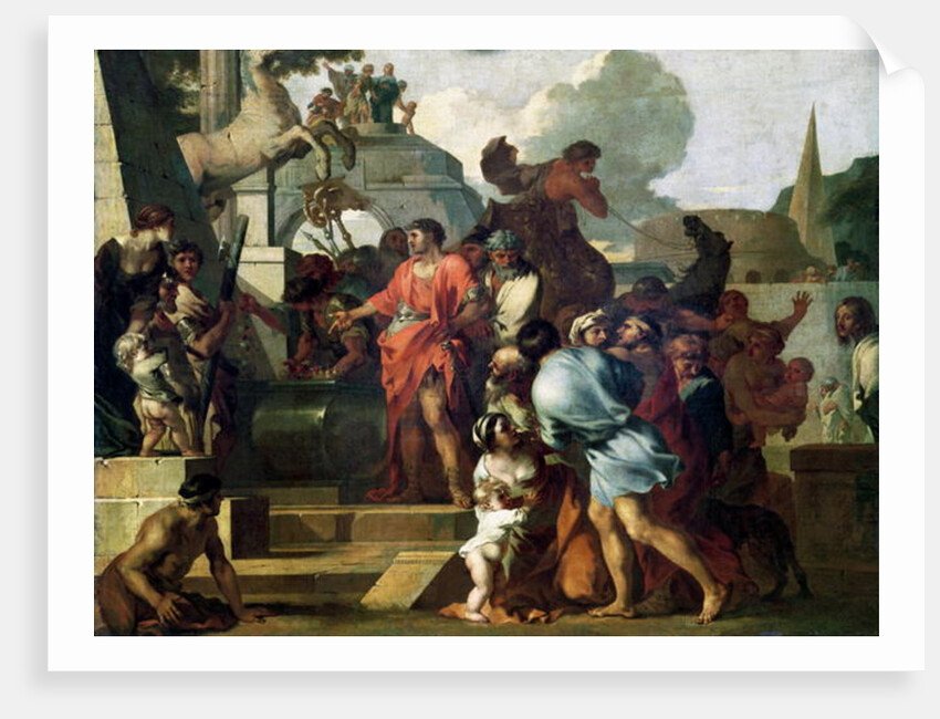 Augustus before the Tomb of Alexander III the Great by Sebastien Bourdon