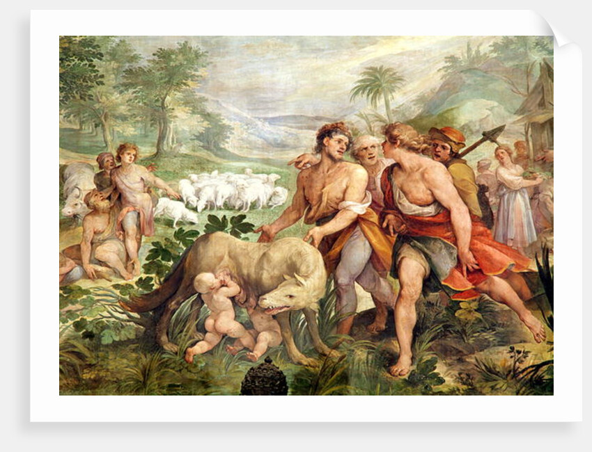 Romulus suckled by the she-wolf by Giuseppe Cesari