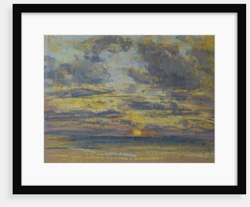 Study of the Sky with Setting Sun, c.1862-70 by Eugene Louis Boudin