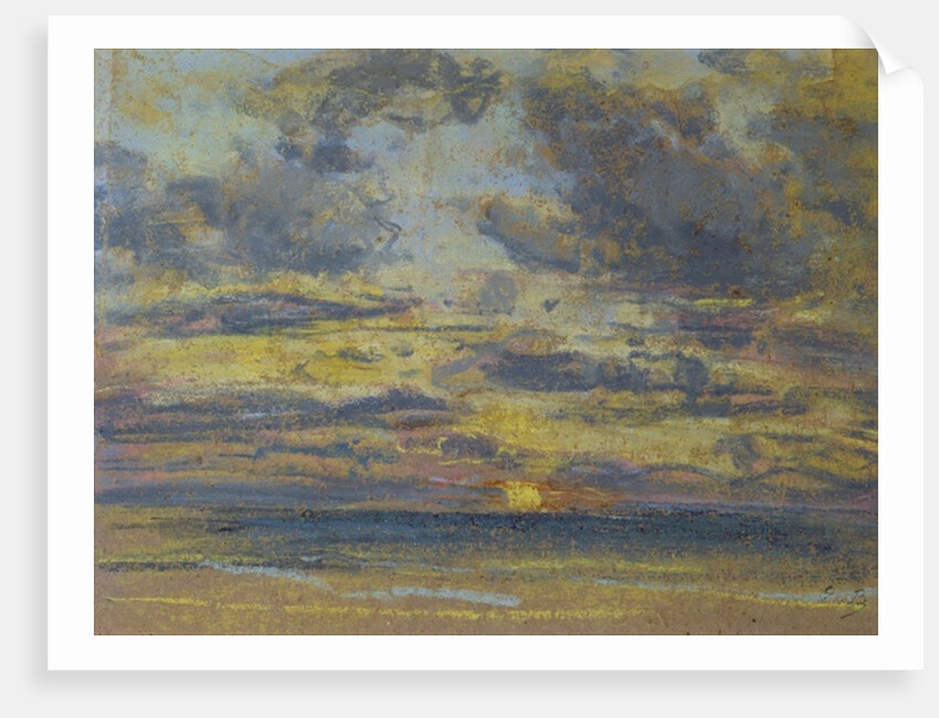 Study of the Sky with Setting Sun, c.1862-70 by Eugene Louis Boudin