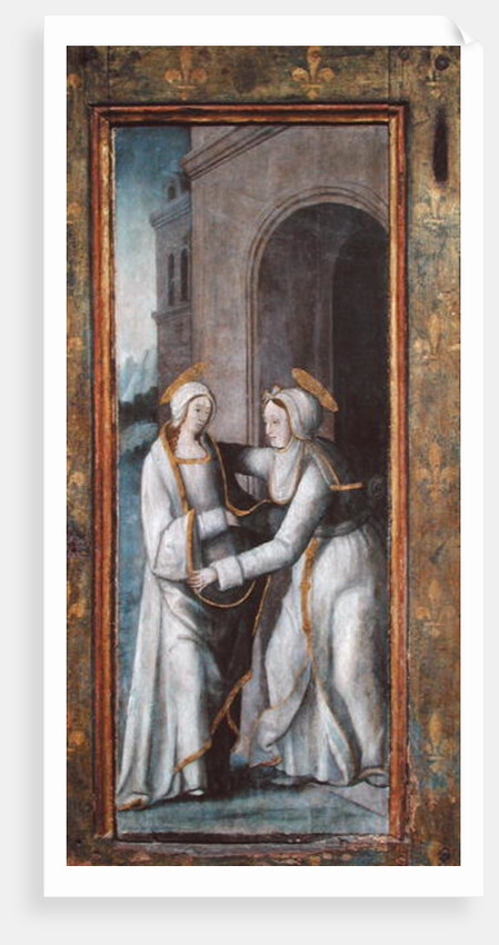 The Visitation, left hand panel from a triptych by French School
