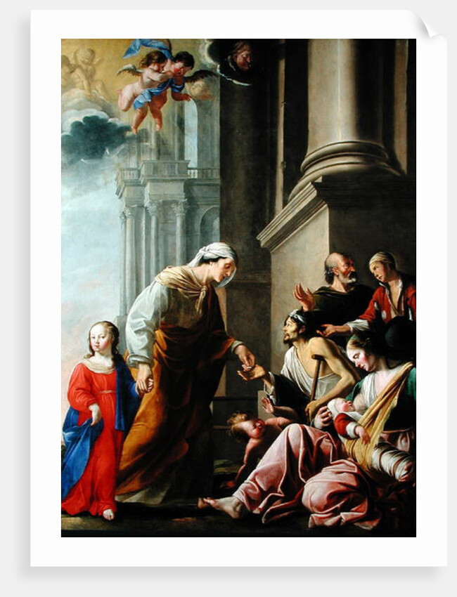 St. Anne, Accompanied by the Virgin Mary, Giving Alms by Pierre Poncet