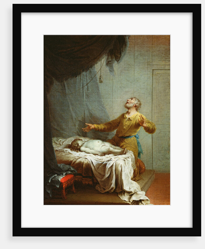 Elijah, on his Knees, Invoking the Lord to Resurrect the Son of the Shunamite Widow by Januarius Zick
