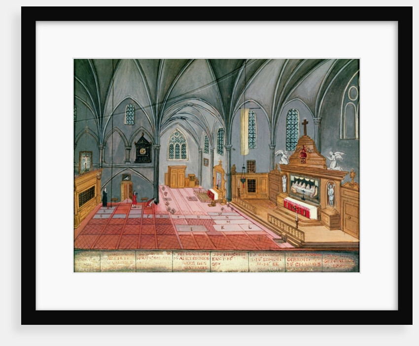 Interior of the Church by Louise Madelaine (after) Cochin