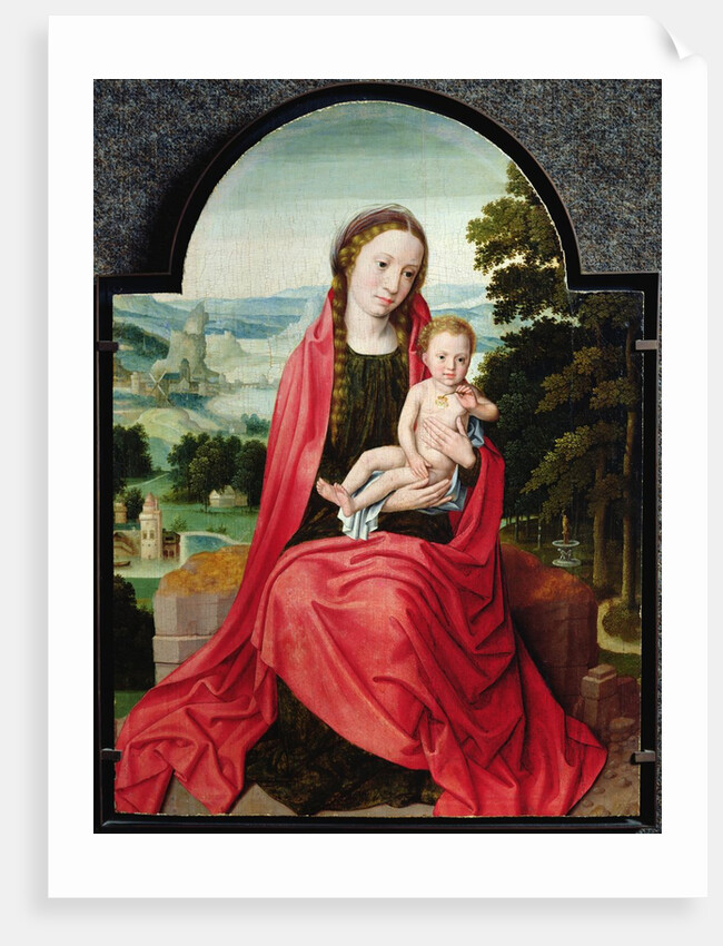 Virgin with the Infant Christ Holding a Pansy by Adriaen Isenbrandt or Isenbrant