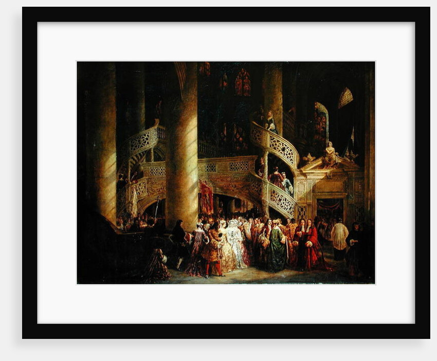 Interior of the Church of Saint-Etienne du Mont, The Rood-Screen, 1851 by Nicolas-Alexandre Barbier