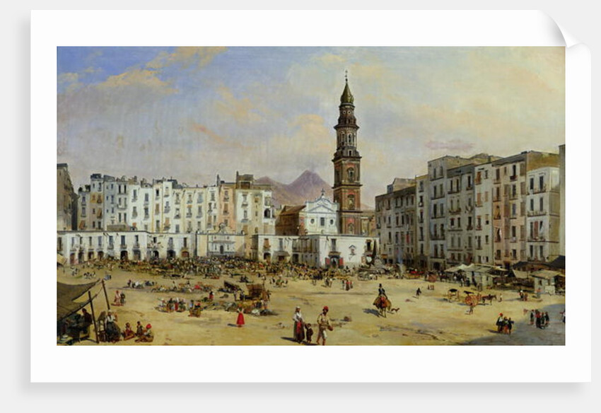 Piazza Mazaniello, Naples by Jean Auguste Bard