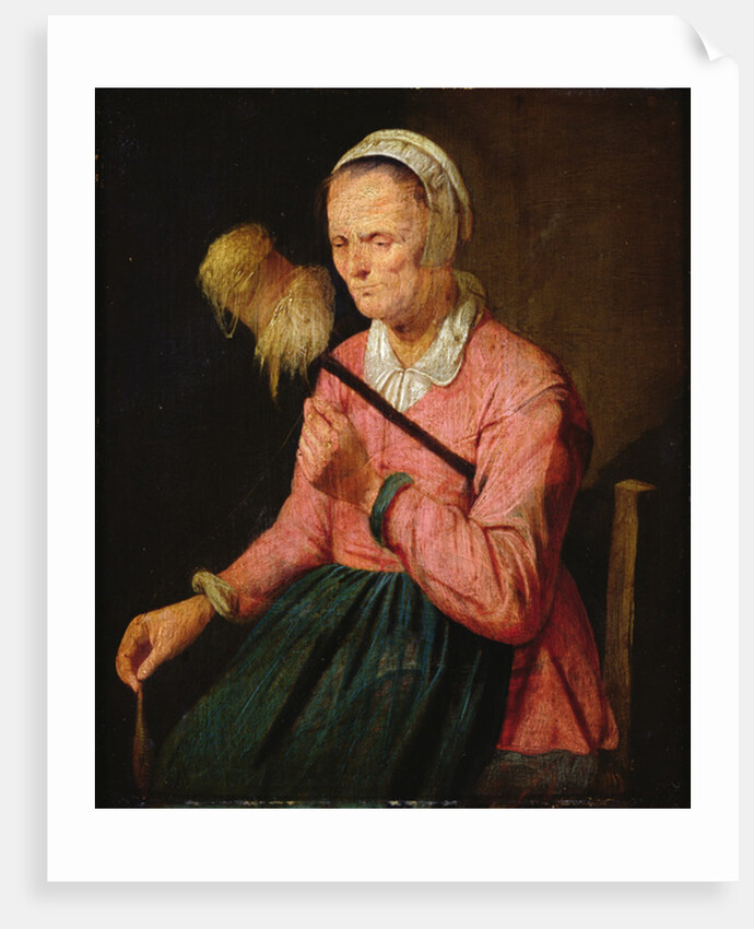 A Woman Spinning by David III Ryckaert