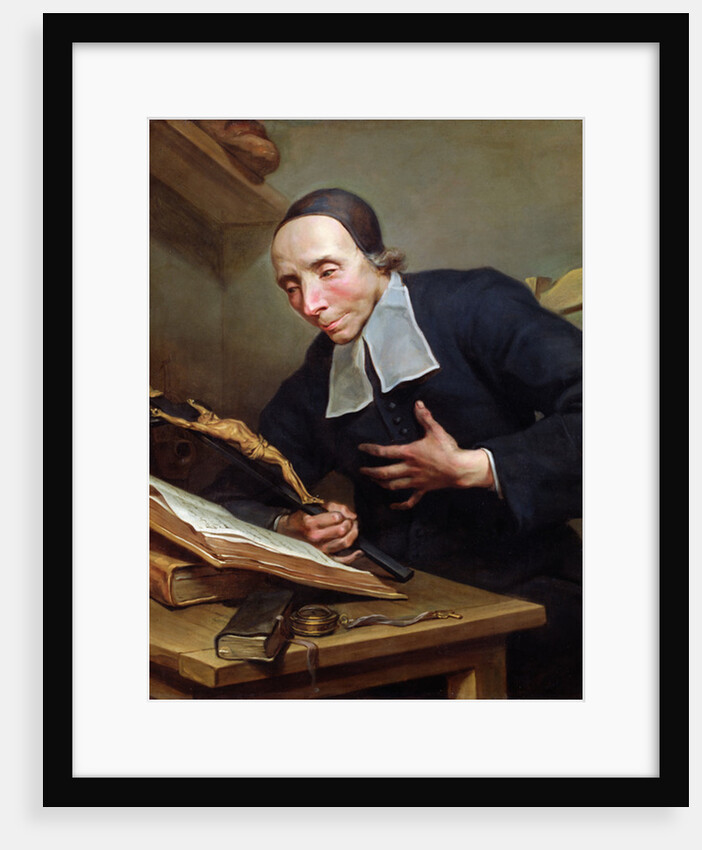 Portrait of Abbot Firmin Tournus holding a Crucifix by Jean II Restout