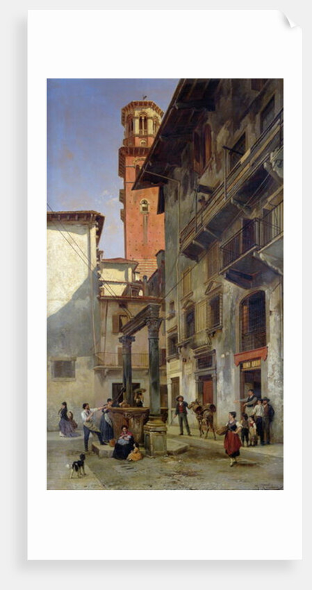 Via Mazzanti, Verona, 1880 by Jacques Carabain
