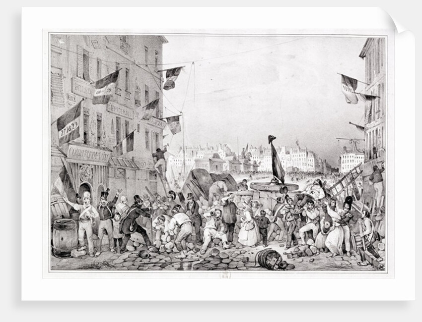 Barricade at the Rue Dauphine, 29th July 1830 by Victor Adam