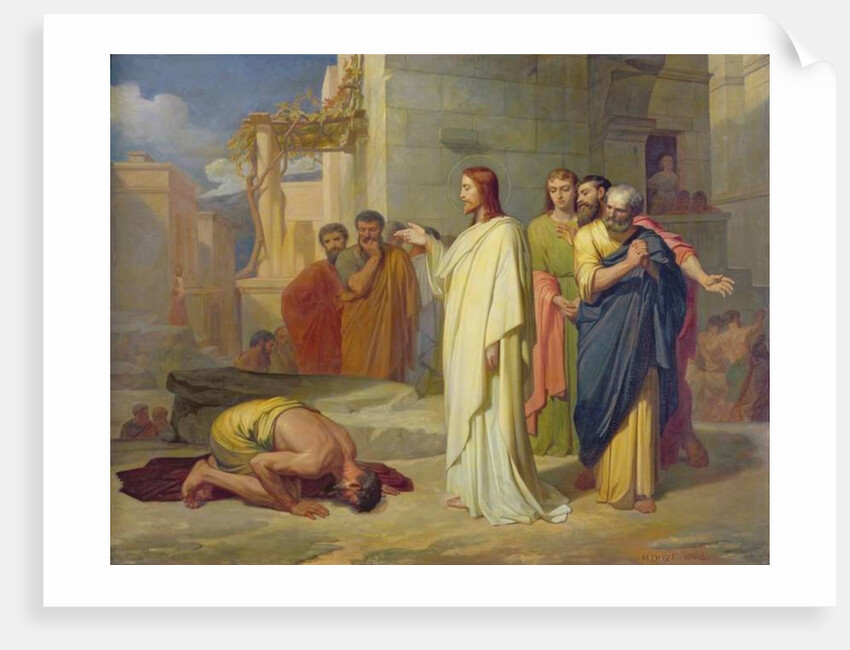 Jesus Healing the Leper, 1864 by Jean-Marie Melchior Doze