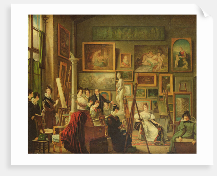 The Artist's Studio, 1833 by Amelie Legrand de Saint-Aubin