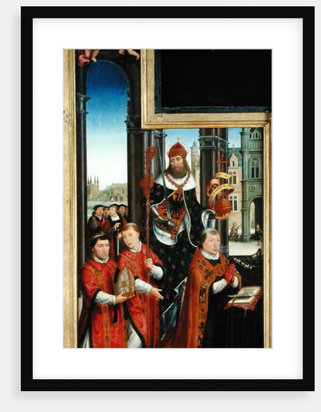 Polyptych of the Glorification of the Holy Trinity, panel depicting abbots, 1509-15 by Jean the Elder Bellegambe