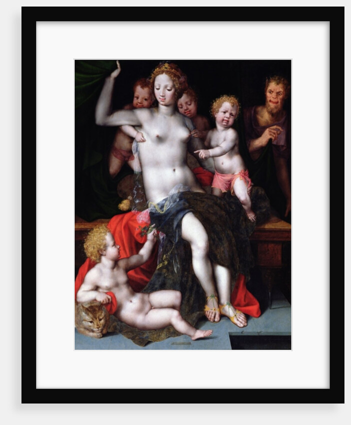 Jupiter as a Satyr with Antiope and their Twins, Amphion and Zethos by Vincent Sellaer