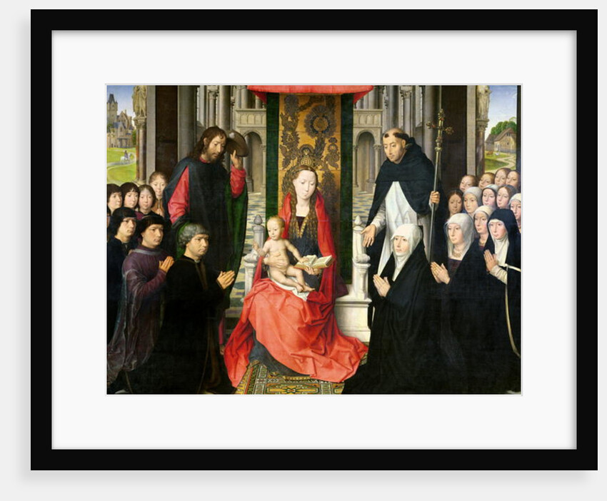 The Virgin and Child with St. James and St. Dominic Presenting the Donors and their Family, known as the Virgin of Jacques Floreins, c.1490 by Hans Memling