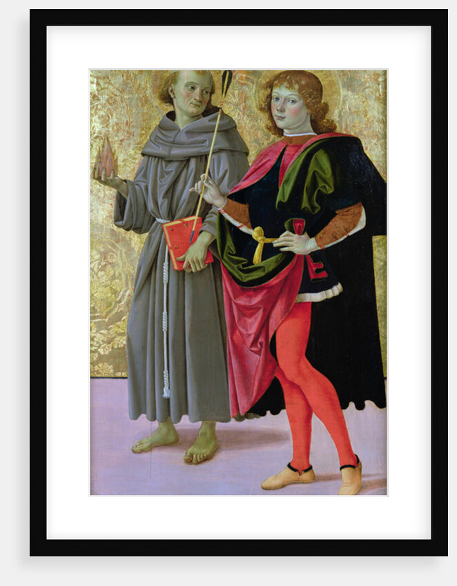 St. Sebastian with a Franciscan Saint by Pietro Perugino