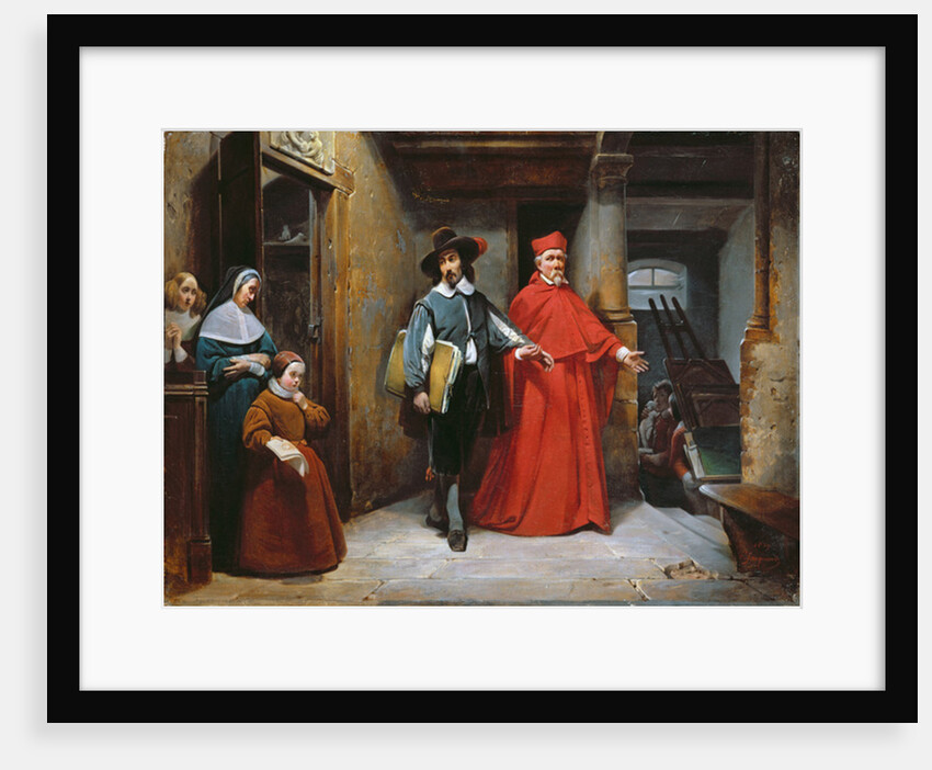A Cardinal Looking for Ribera in his Studio in Naples, 1839 by Claude Jacquand
