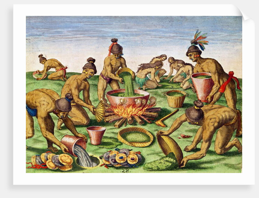 Preparations for a Feast by Jacques (after) Le Moyne