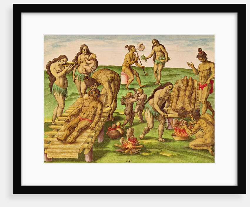 How the Indians Treat Their Sick by Jacques Le Moyne