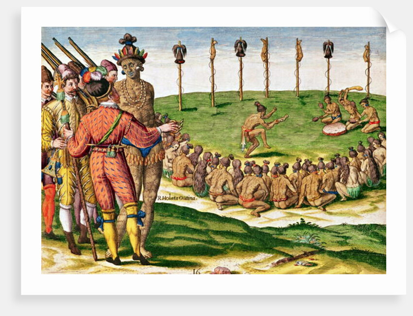 Indian Victory Ceremony by Jacques Le Moyne