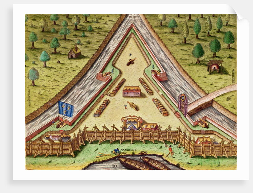 Fort Caroline by Jacques Le Moyne