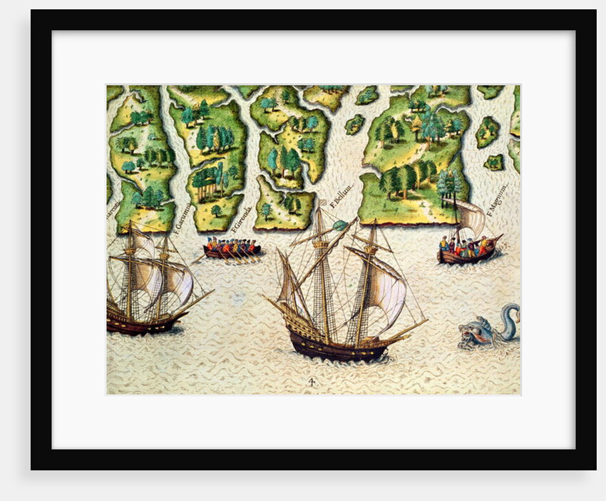 The French Discover Six More Rivers by Jacques Le Moyne